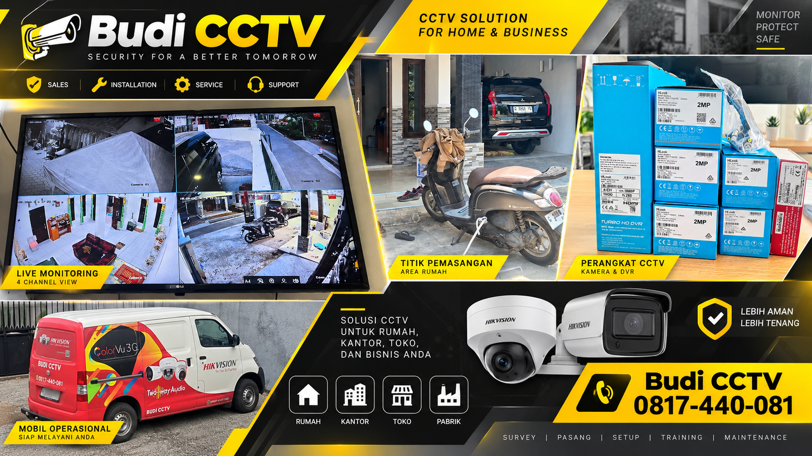 Instalasi CCTV HiLook di Slawi, Sistem yang Stabil dan Andal