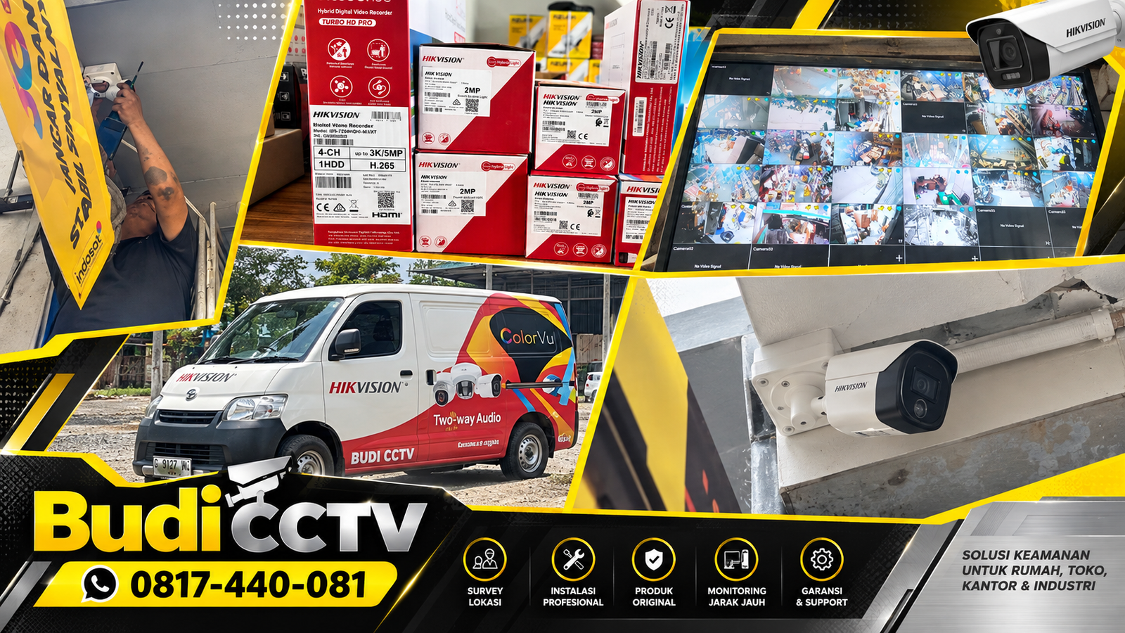Instalasi CCTV Hikvision di Gudang di Slawi, Rancangan Sistem Sesuai Anggaran