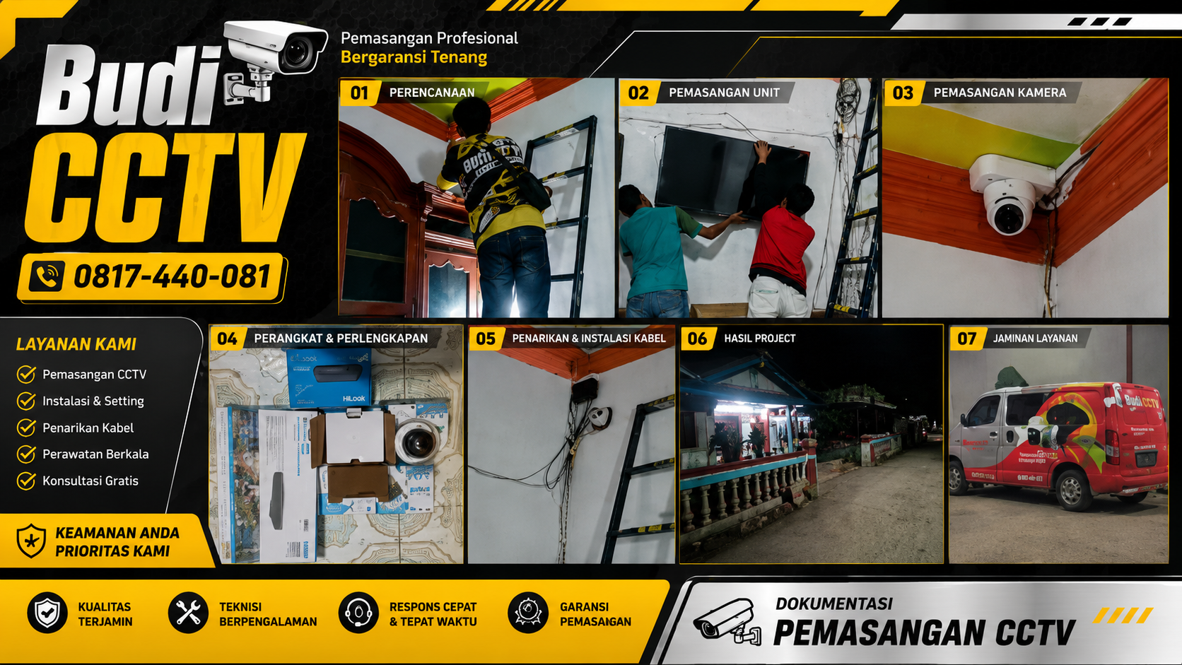 Pemasangan CCTV Hilook IP Camera di Salah Satu Rumah Area Tegal