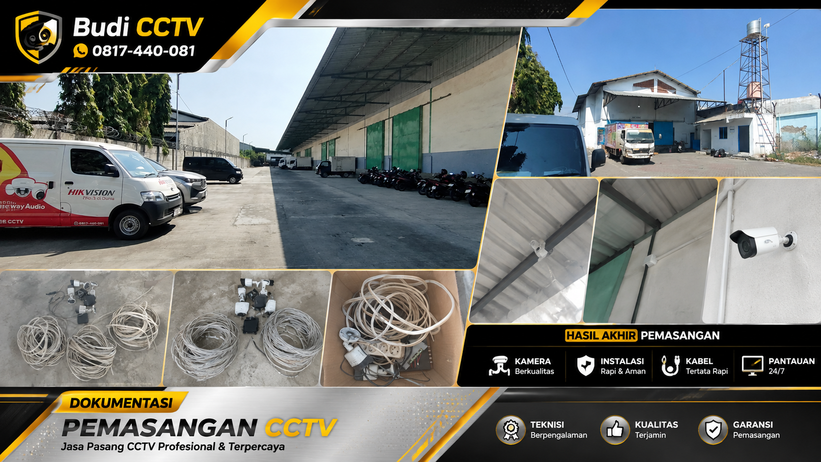 Pemasangan CCTV Hikvision Awasi Operasional Tegal